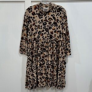 Leopard Print Midi Dress